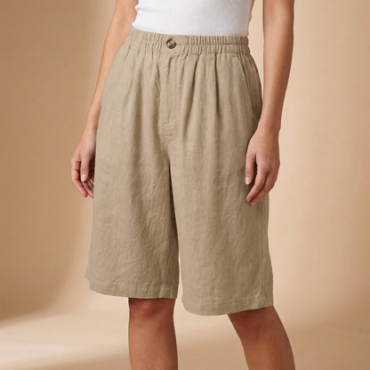 Amelia Relaxed Fit Shorts | Elastic Waist Pockets Shorts