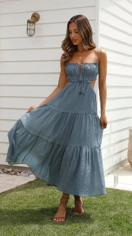 Kiahna Dress | Bohemian Spaghetti Strap Summer Dress