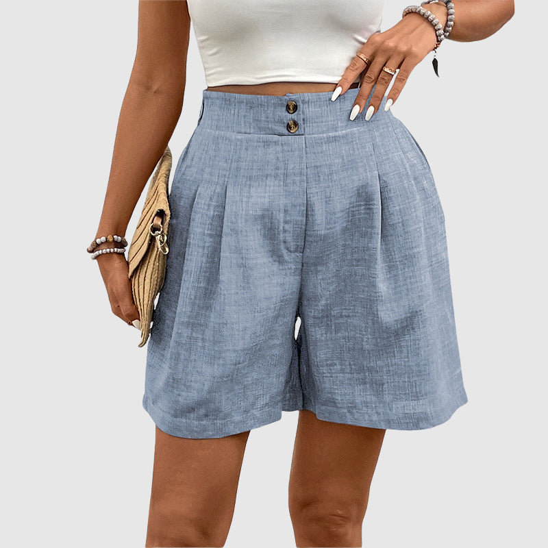Isabella Pleated Shorts | Relaxed Fit High Waisted Shorts
