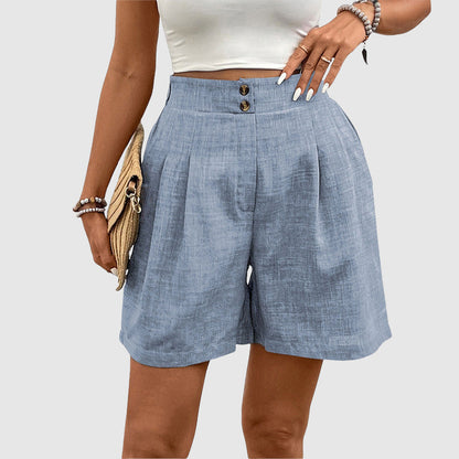 Isabella Pleated Shorts | Relaxed Fit High Waisted Shorts