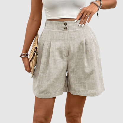 Isabella Pleated Shorts | Relaxed Fit High Waisted Shorts