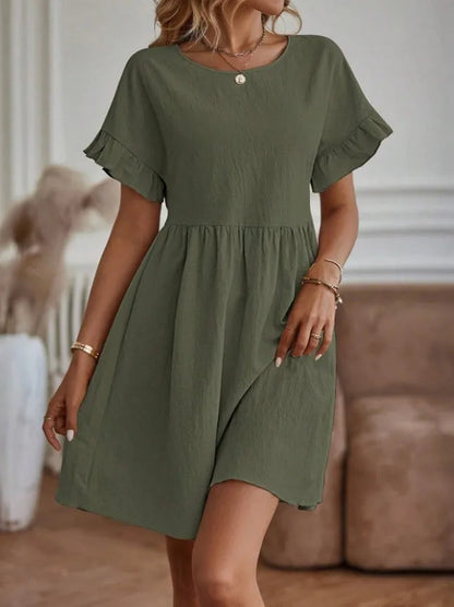 Laina Dress | Solid Color Casual Loose Short Dress