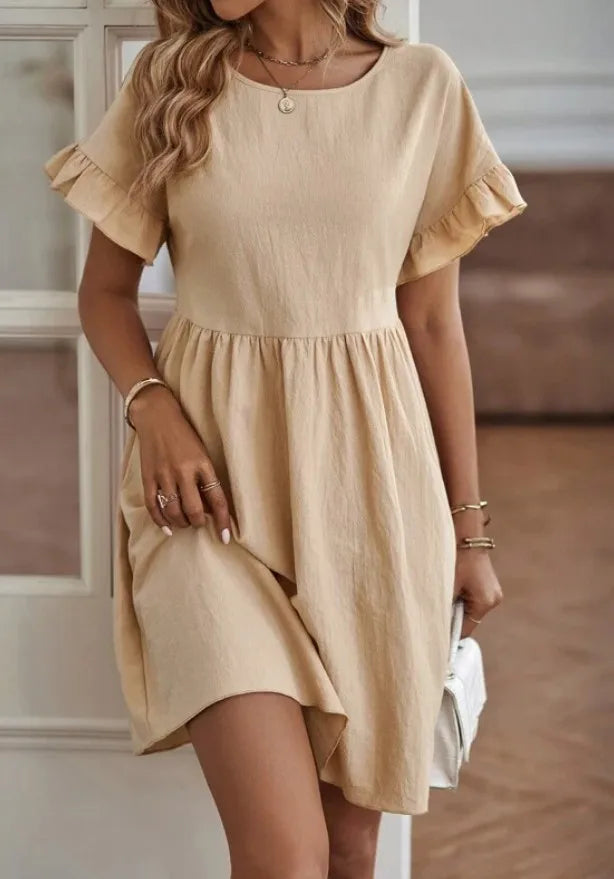 Laina Dress | Solid Color Casual Loose Short Dress
