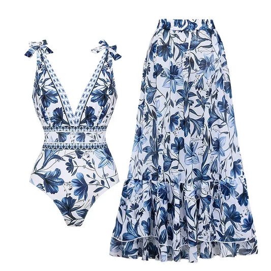 Lana Swimwear Set | Flower Pattern Bikini Set