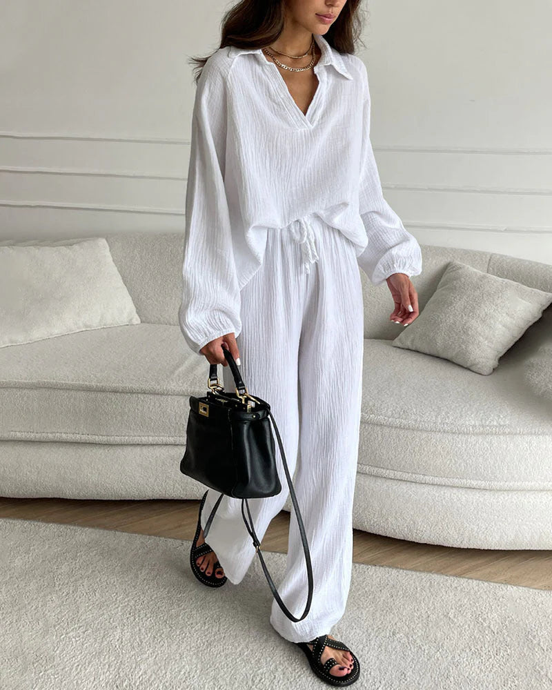 Laney Set | Two-Piece Cotton Loungewear Set