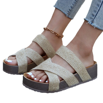 Laya Sandals | Crisscross Slide Sandals
