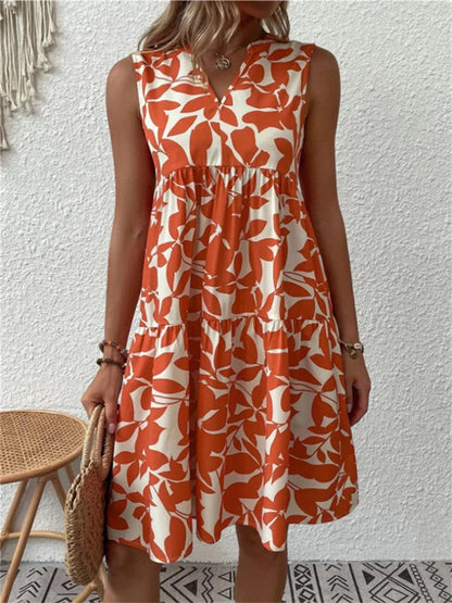 Leah Dress | Women's Sleeveless Summer Printed Midi Dress