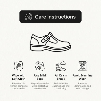 Amelia Orthopedic Mary Jane Shoes | T-Strap Buckle Closure Shoes