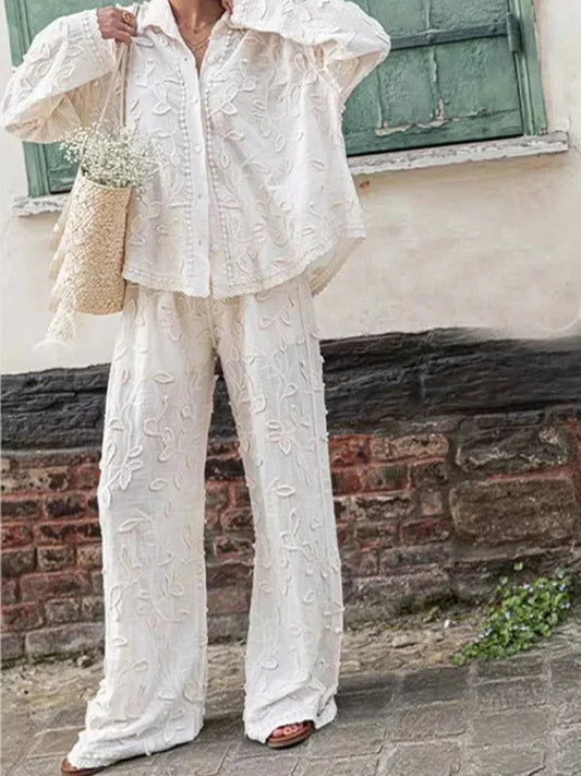 Leonie Set | Casual Long Sleeve Top And Pants Set