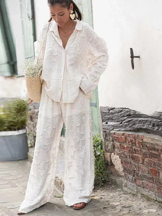 Leonie Set | Casual Long Sleeve Top And Pants Set