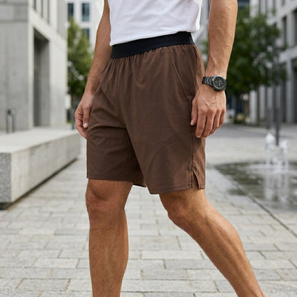 Theodore Relaxed Fit Shorts | Elastic Waistband Side Pockets Shorts
