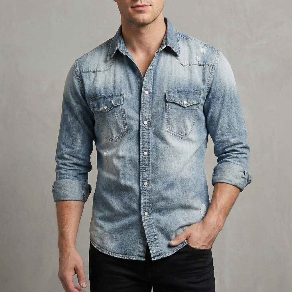 Leo Classic Fit Shirt | Collared Hip-Length Shirt