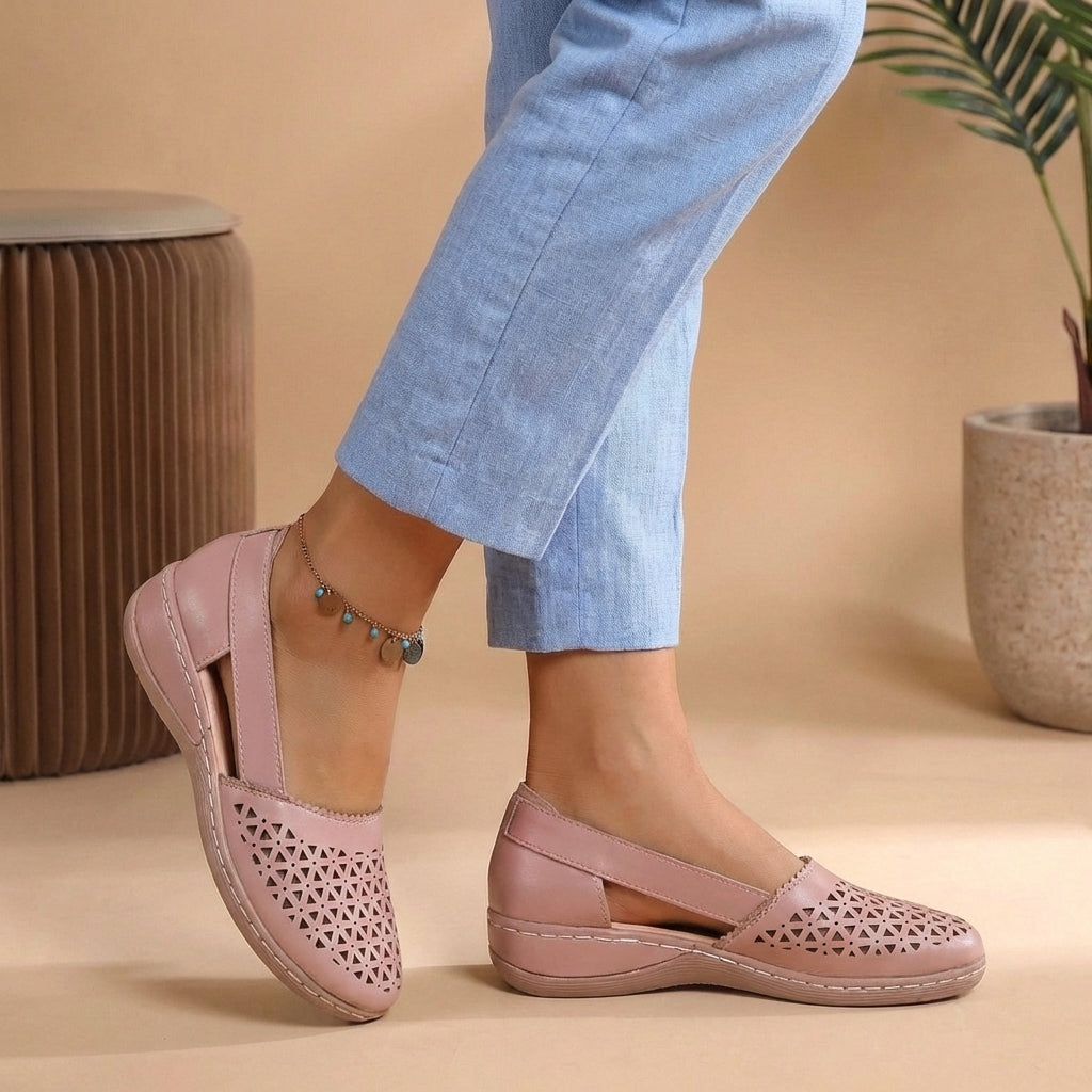 Marina Orthopedic Cut-Out Loafers | Breathable Comfort Walking Flats