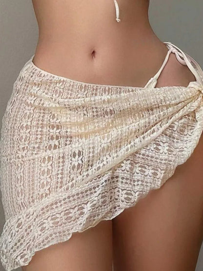 Lucie Swimwear | Women's Three Piece Lace Bikini Set