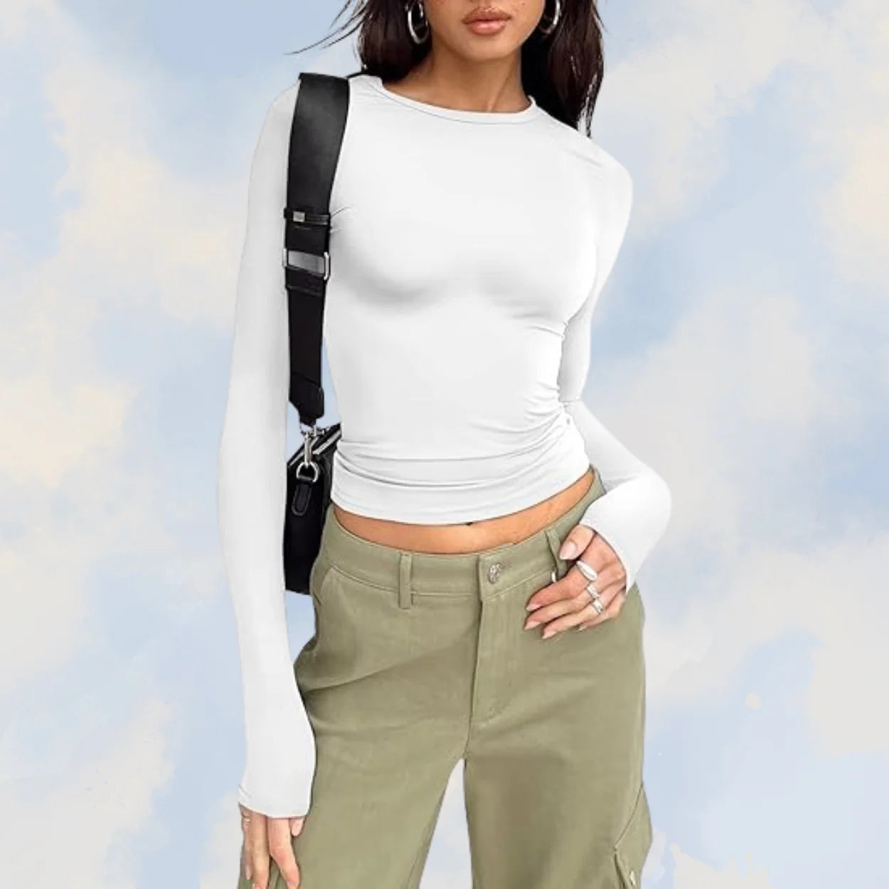 Lucinda Shirt | Casual Long Sleeve Crew Neck Shirt