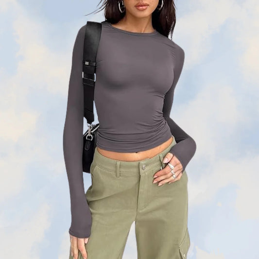 Lucinda Shirt | Casual Long Sleeve Crew Neck Shirt