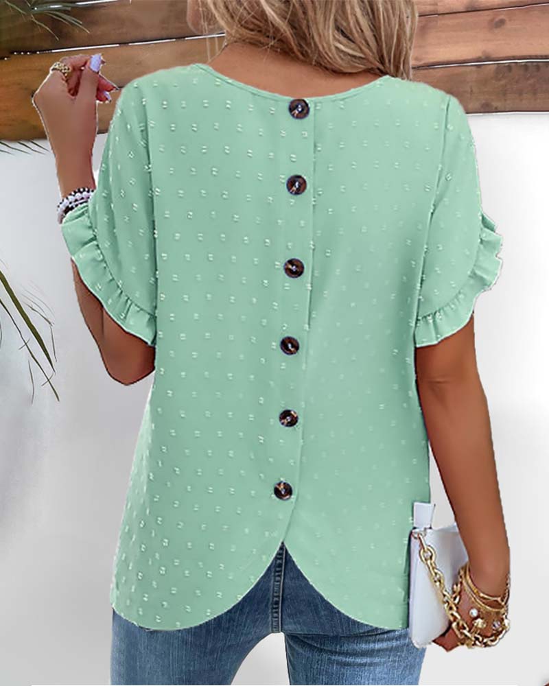 Lumi Blouse | Swiss Dot Butterfly Sleeve Blouse