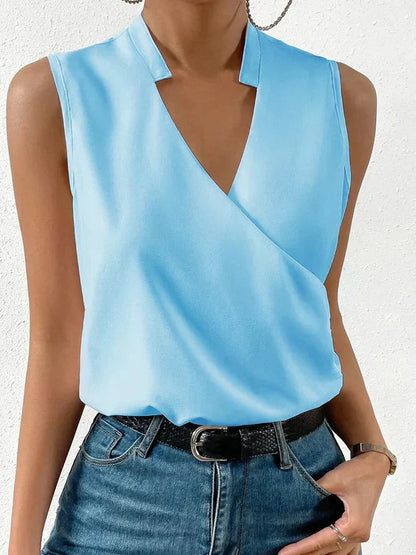 Mabel Top | Trendy V-neck Sleeveless Top