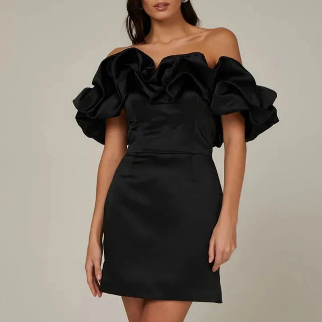 Madison Dress | Off-Shoulder Cocktail Dress With Ruffles