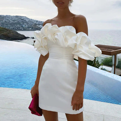 Madison Dress | Off-Shoulder Cocktail Dress With Ruffles