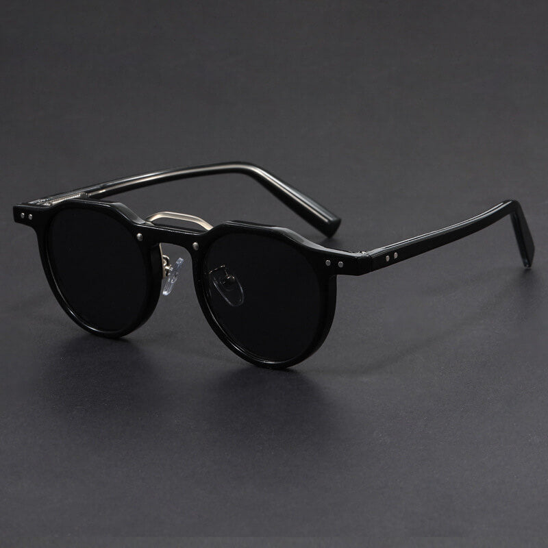 Harry Clear Frame Round Frame Sunglasses | Dark Lenses Sunglasses