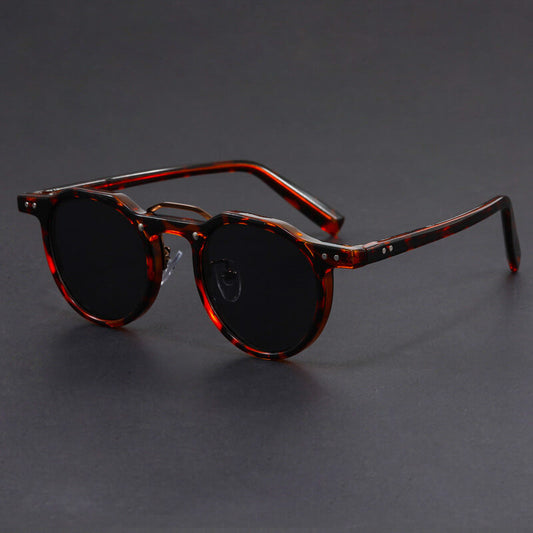 Harry Clear Frame Round Frame Sunglasses | Dark Lenses Sunglasses