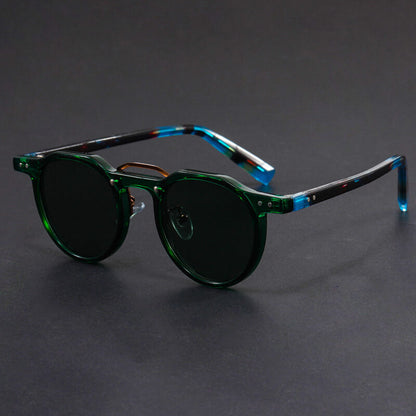 Harry Clear Frame Round Frame Sunglasses | Dark Lenses Sunglasses