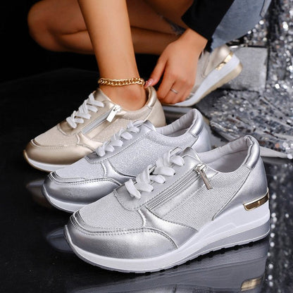 Rosa Orthopedic Platform Sneakers | Lace-Up Casual Platform Sneakers