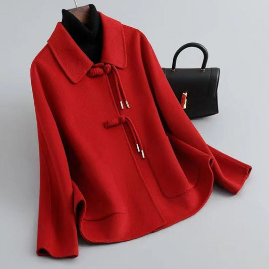 Chiara Loose Fit Coat | Collared Toggle Closure Coat