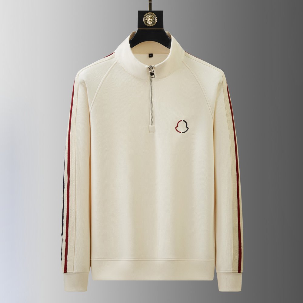 Arthur Fleece Track Jacket Two-Piece Set | Striped Mock Neck Men’s Tracksuit