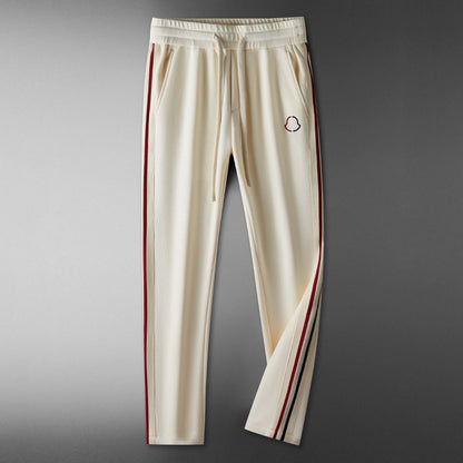 Arthur Fleece Track Jacket Two-Piece Set | Striped Mock Neck Men’s Tracksuit