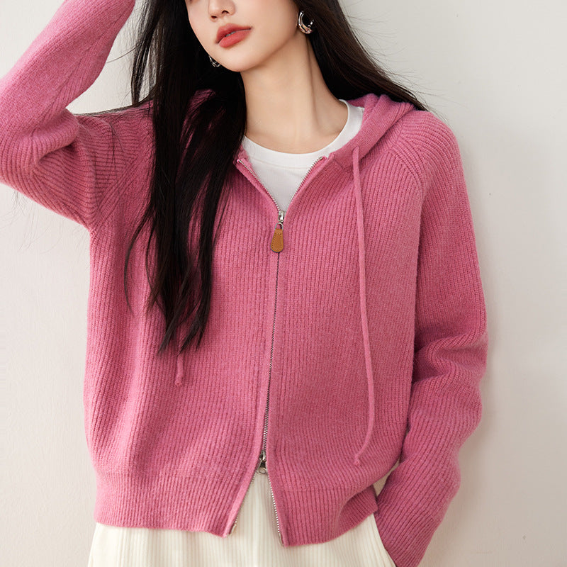 Isabella Relaxed Fit Zip-Up Hoodie | Hooded Long Sleeve Zip Hoodie