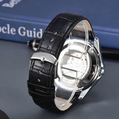 Joshua Vintage Round Case Watch | Open Heart Dial Moon Phase Watch