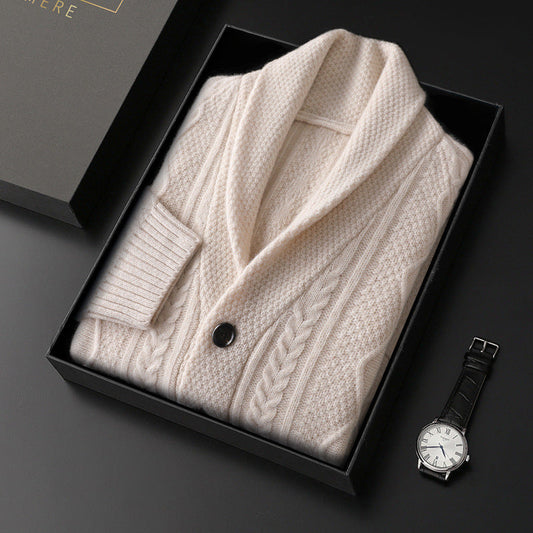 Sebastian Relaxed Fit Cardigan | Shawl Collar Button Front Cardigan