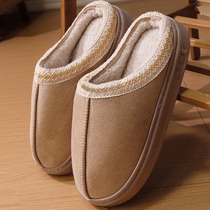 Amelia Slip-On Slippers | Embroidered Trim Cushioned Sole Slippers