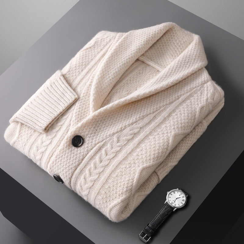Sebastian Relaxed Fit Cardigan | Shawl Collar Button Front Cardigan