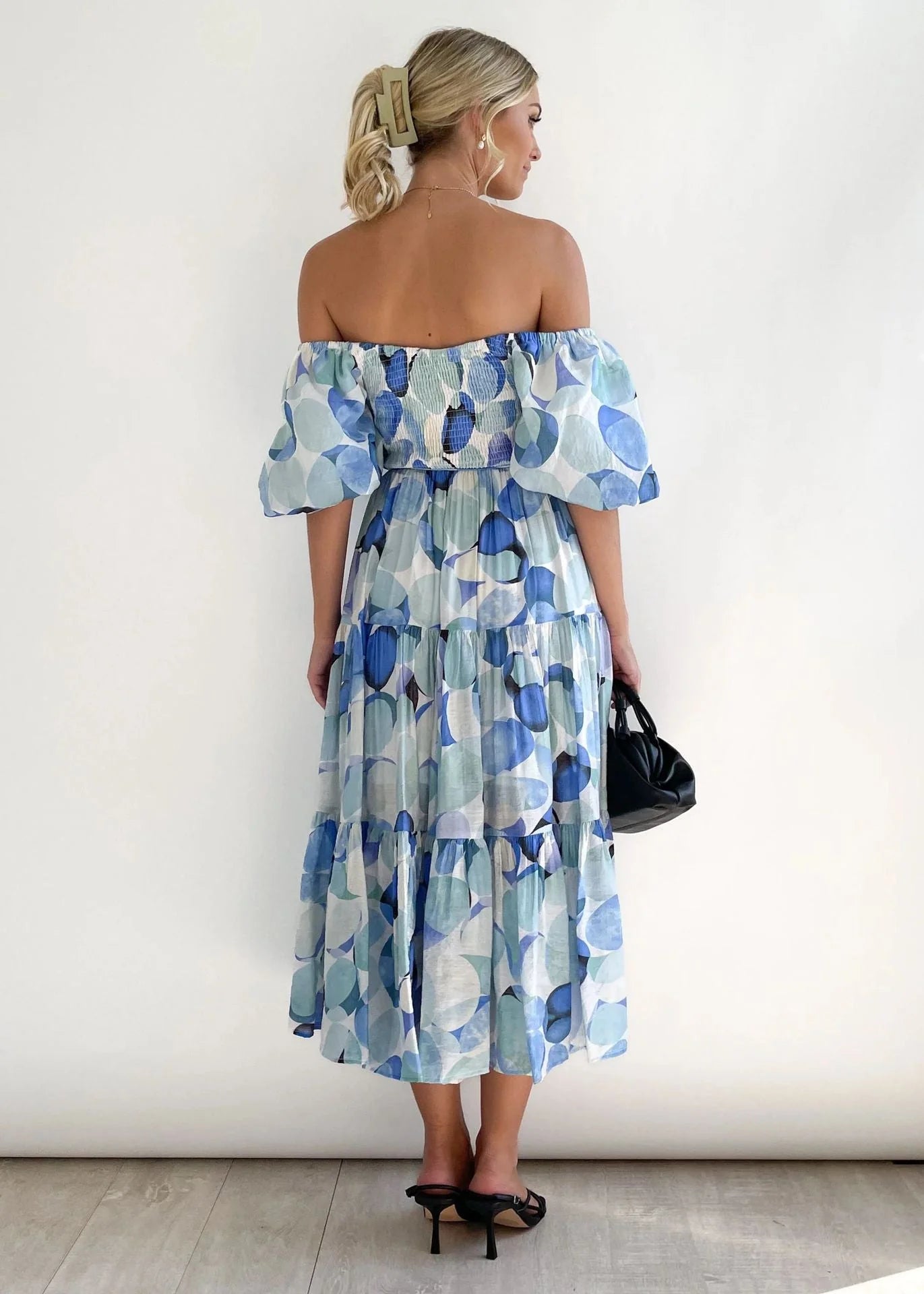 Maisy Dress | Off-Shoulder Flowy Midi Dress