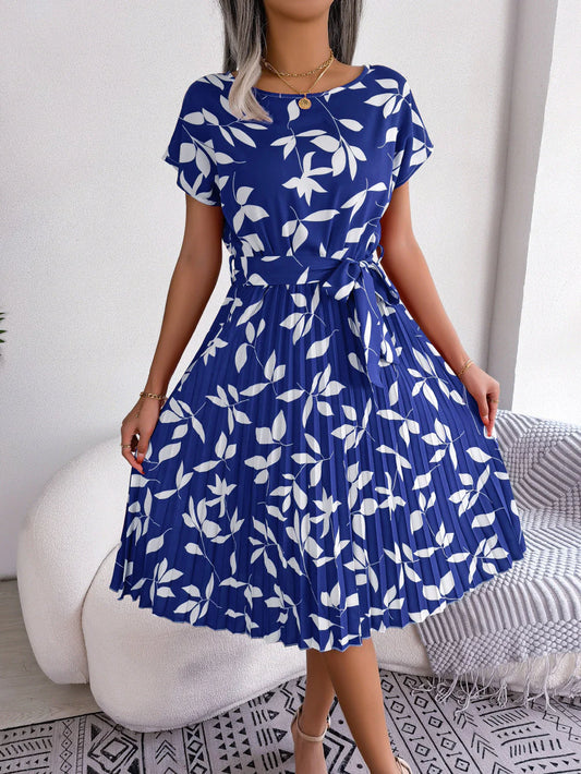 Margot Dress | Women's Blue Printed Midi Dress