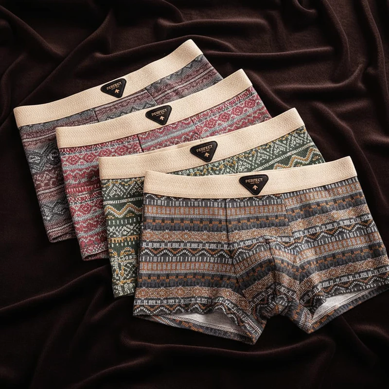 Thomas Form-Fitting Boxer Briefs | Geometric Mid-Thigh Boxer Briefs