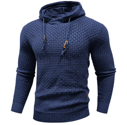 Men’s Hoodie – Regular Fit – Woven Texture – Drawstring Hood – Ribbed Cuffs & Hem