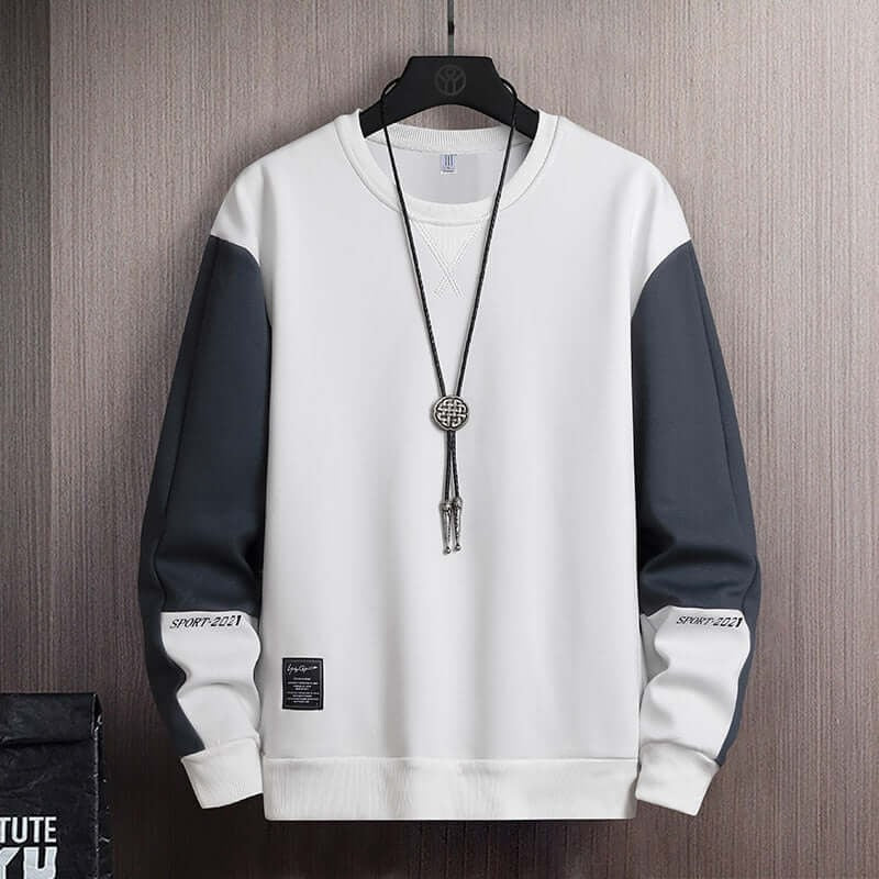 Men’s Sweatshirt – Relaxed Fit – Cotton – Raglan Sleeves – Ribbed Hem – Casual Style