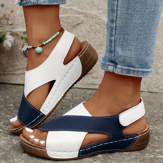 Mercy Sandals | Crisscross Strap Wedge Sandals
