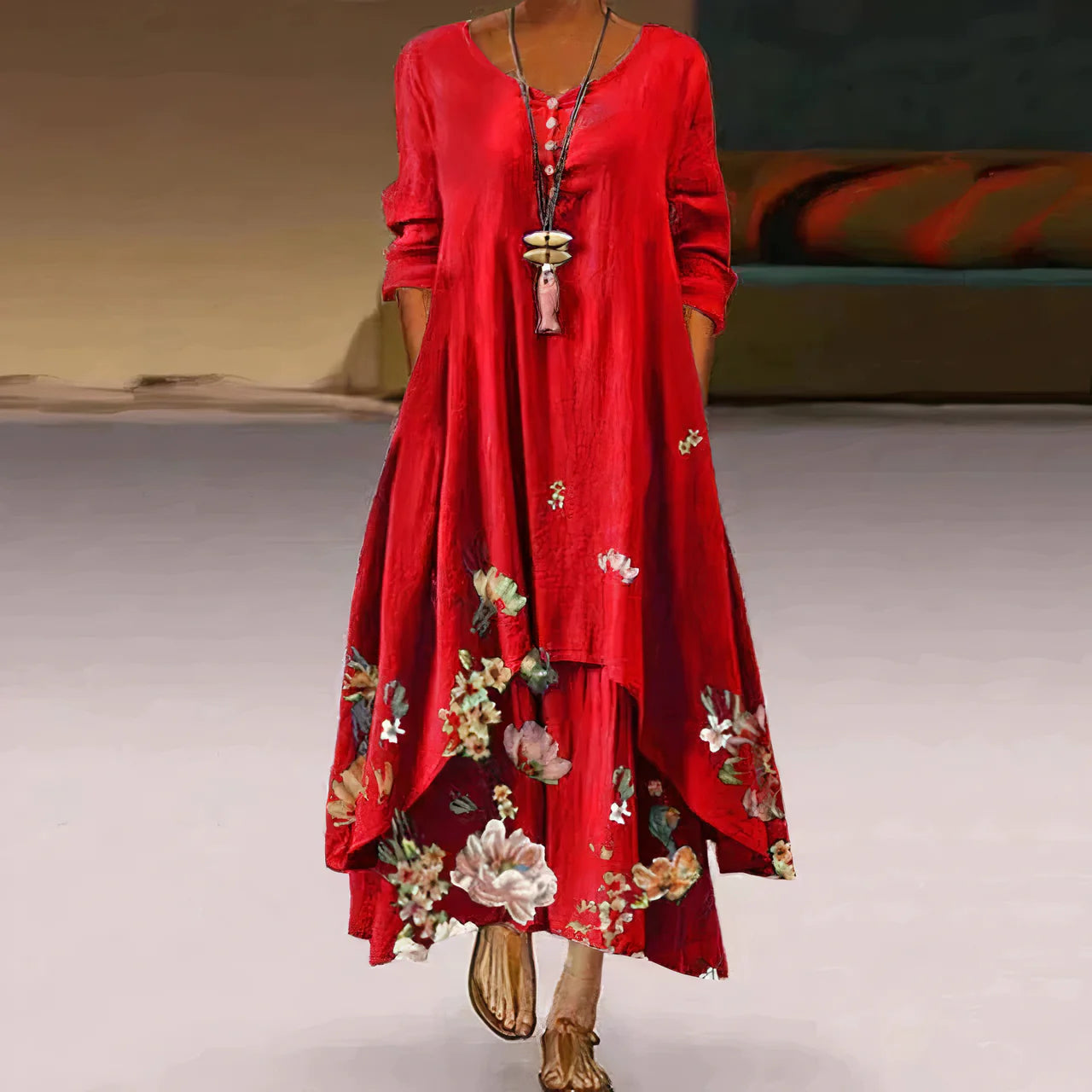 Milliana Dress | Women's Breathable Long Sleeve Maxi Dress