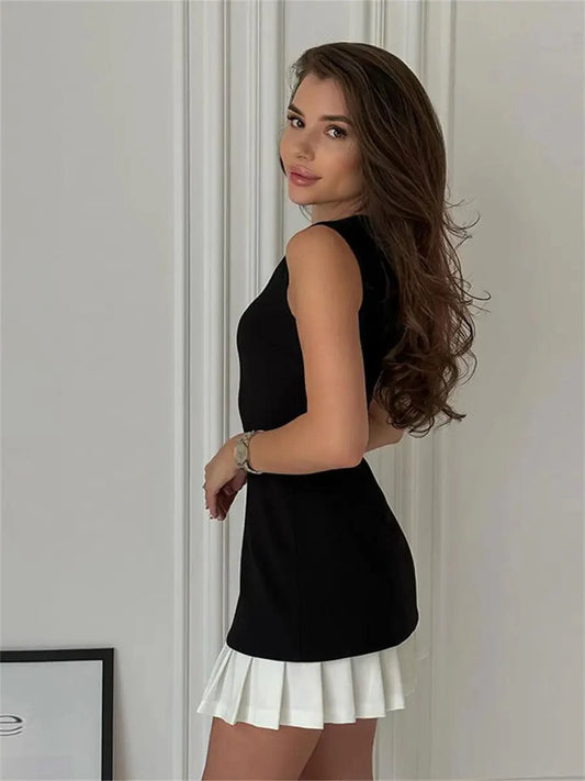 Millicent Dress | Elegant Sleeveless Mini Dress