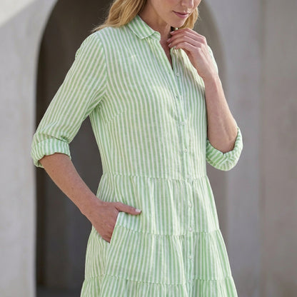 Florence Relaxed Fit Shirt Dress | Collared Above Knee Shirt Dress