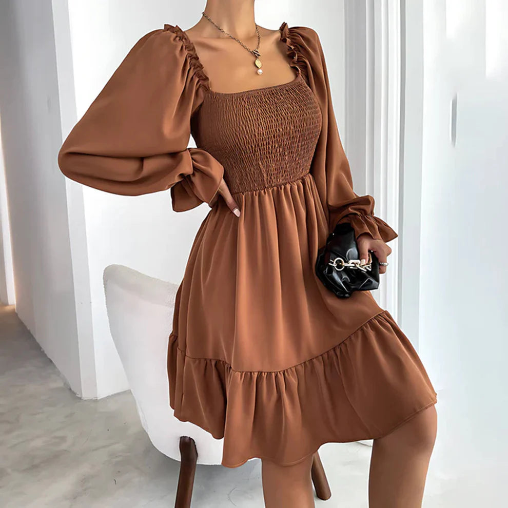Molly Long Sleeve Ruffled Chic Dress