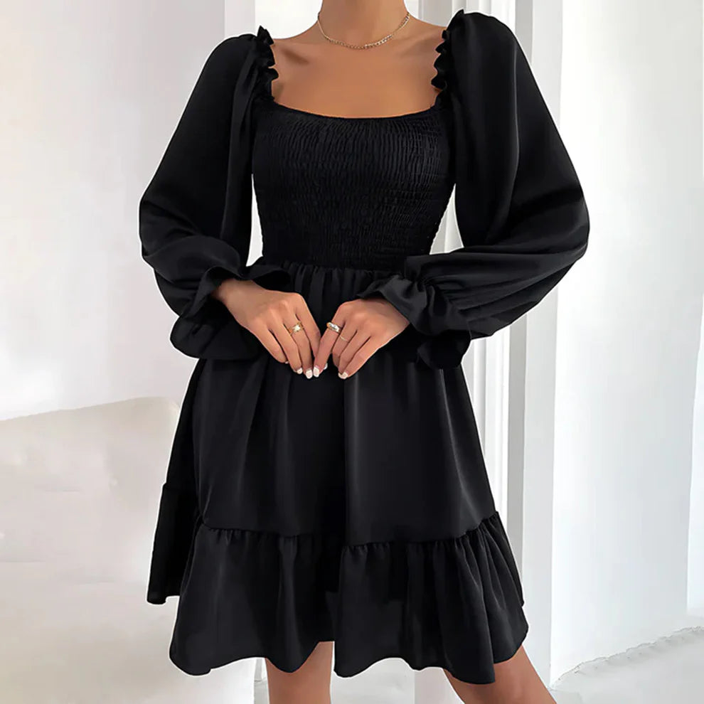 Molly Long Sleeve Ruffled Chic Dress