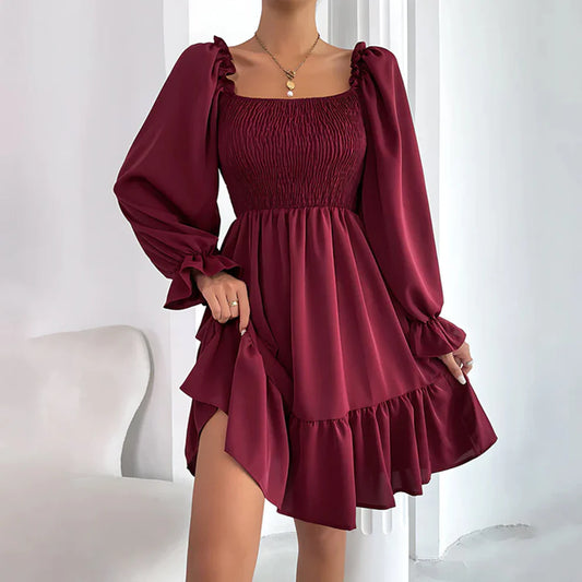 Molly Long Sleeve Ruffled Chic Dress