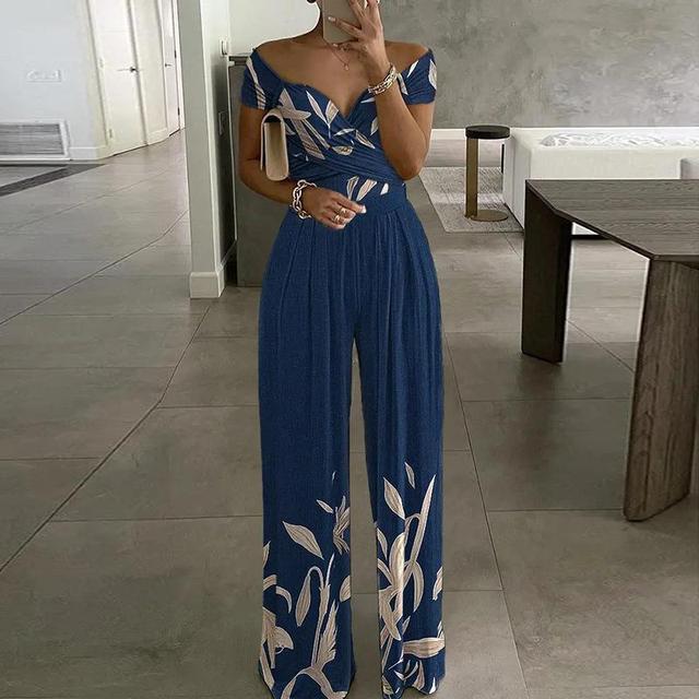 Nadya Jumpsuit | Off-Shoulder Wrap Bust Wide-Leg Fit Jumpsuit