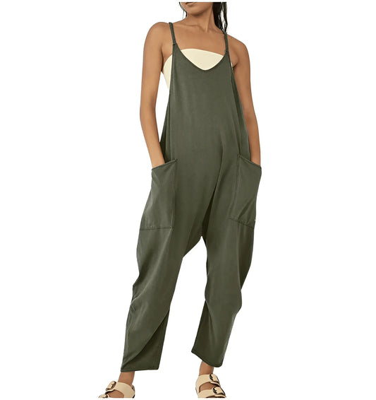 Nathalie Jumpsuit | Sleeveless Casual Jumpsuit with Pockets
